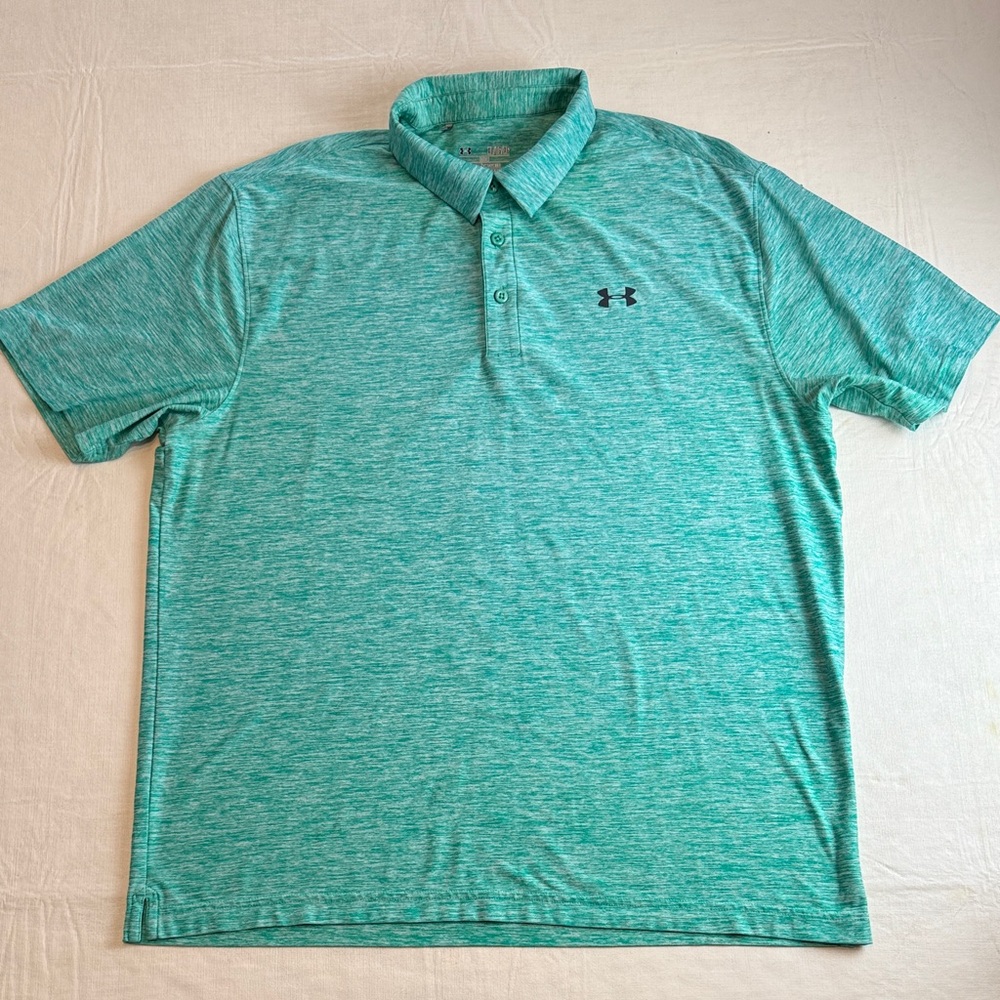 Under Armour Men's Green Malachite Short Sleeve Polo Shirt Size XL